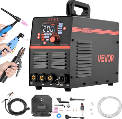 Vevor Plasma Cutter Welder Combo CUT/TIG/MMA 50A Contact Cutting 200A TIG Stick 110/220V New