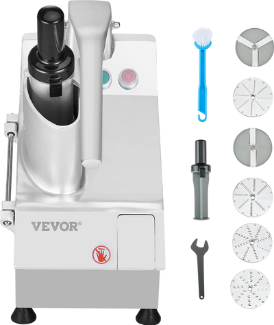 Vevor Food Processor Vegetable Chopper w/ 6 Blades Stainless Steel New