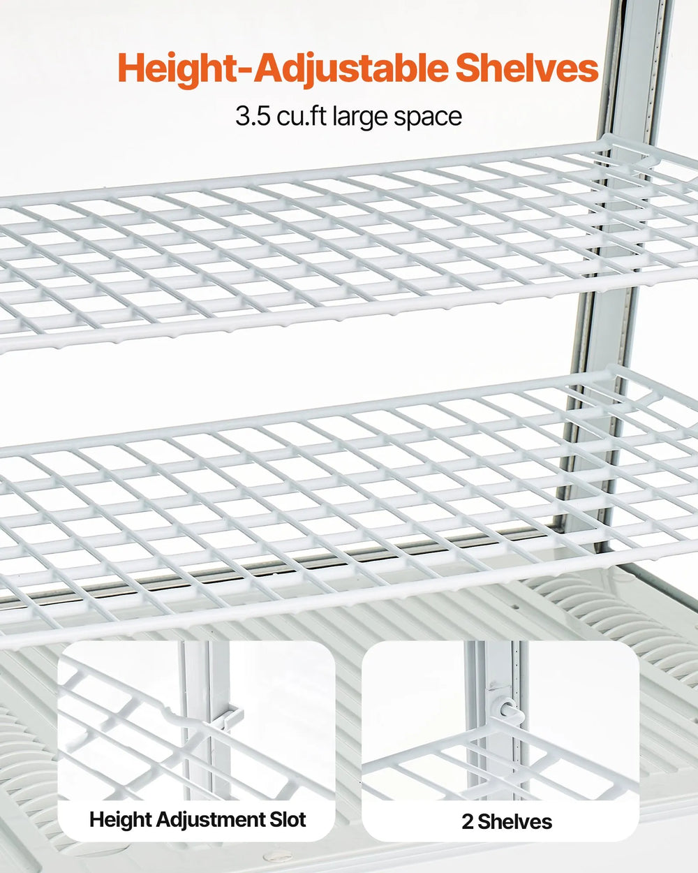 Vevor Refrigerated Display Case 3.5 Cu. Ft 2-Tier with LED Lighting New
