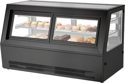 Vevor Refrigerated Display Case 7.1 Cu. Ft 2-Tier with LED Lighting Turbo Cooling New
