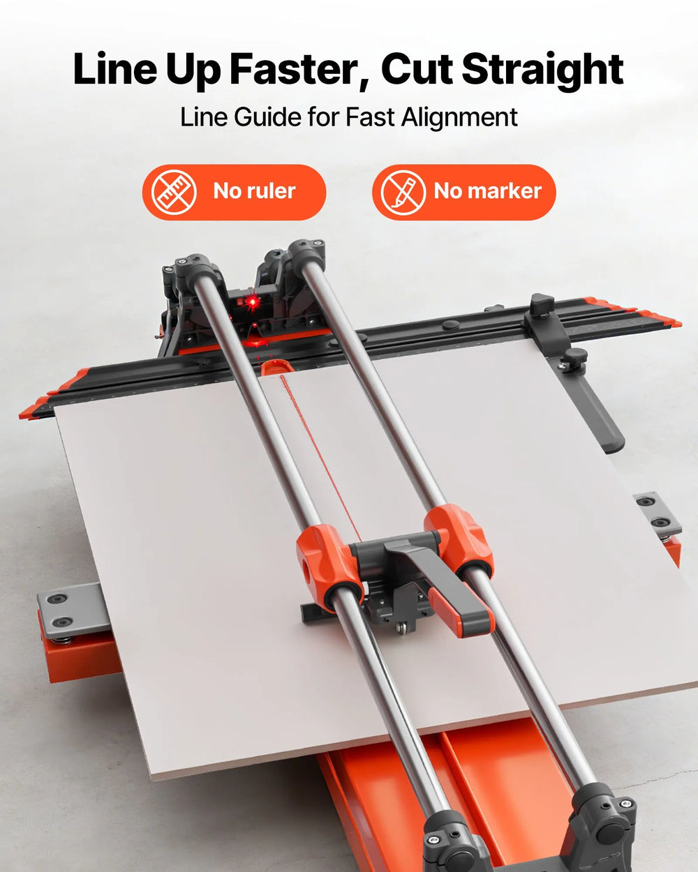 Vevor Manual Tile Cutter 39.4 in. with Spring-Loaded Base and Angle Fence New