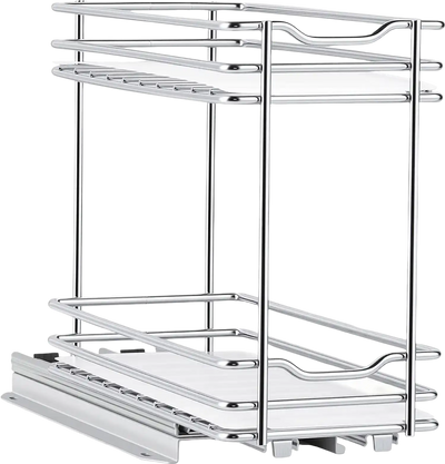 Vevor Pull-Out Spice Rack Organizer 2-Tier Cabinet Basket 4.33