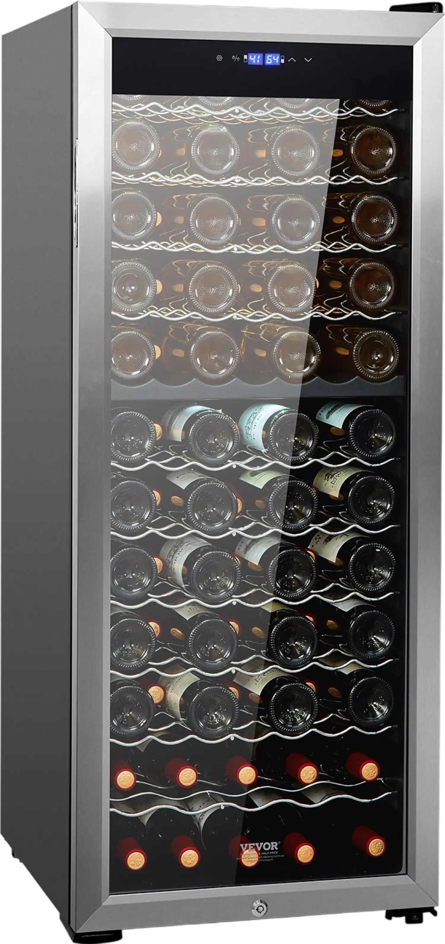 Vevor Wine Fridge with Dual Zone Temperature Control 80 Bottle Capacity New