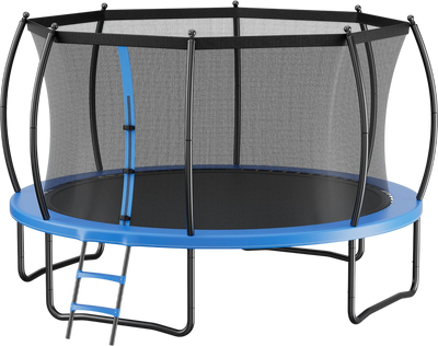Vevor Trampoline 10 ft. with Enclosure Net Curved Rods 265 lb. Capacity New