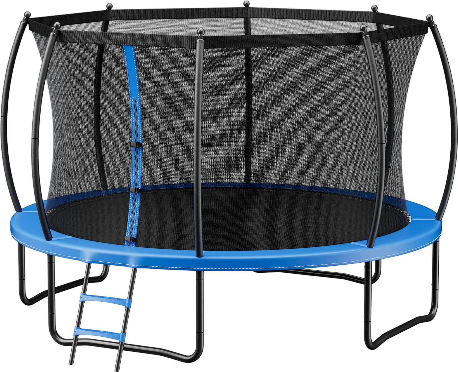 Vevor Trampoline 14 ft. with Enclosure Net Curved Rods 450 lb. Capacity New