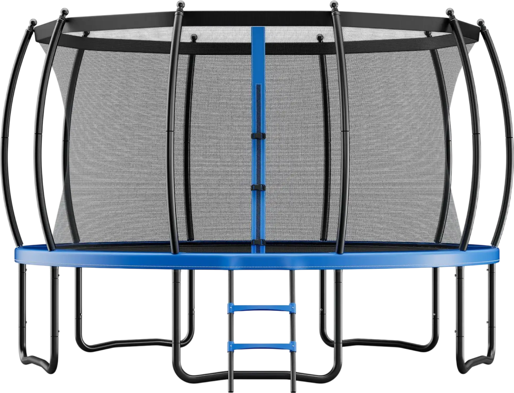 Vevor Outdoor Trampoline 15 ft. Round with Enclosure Net & Thickened Pad 470 lb. Capacity New