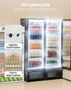 Vevor Merchandiser Refrigerator 11.47 Cubic Ft. Adjustable Shelves Glass Door New