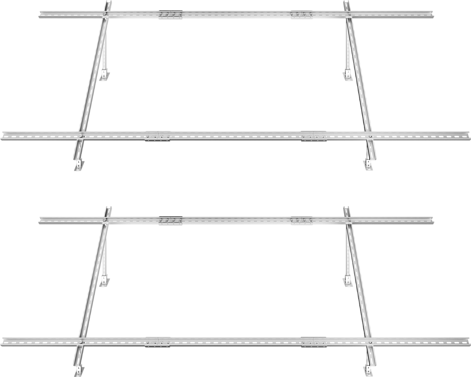 Vevor Solar Panel Mounting Brackets 30°-60° Adjustable 330 Lbs Capacity 2 Sets New