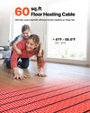 Vevor Floor Heating Mat System 60 Sq. Ft. with Smart Control Thermostat 720W 120V New