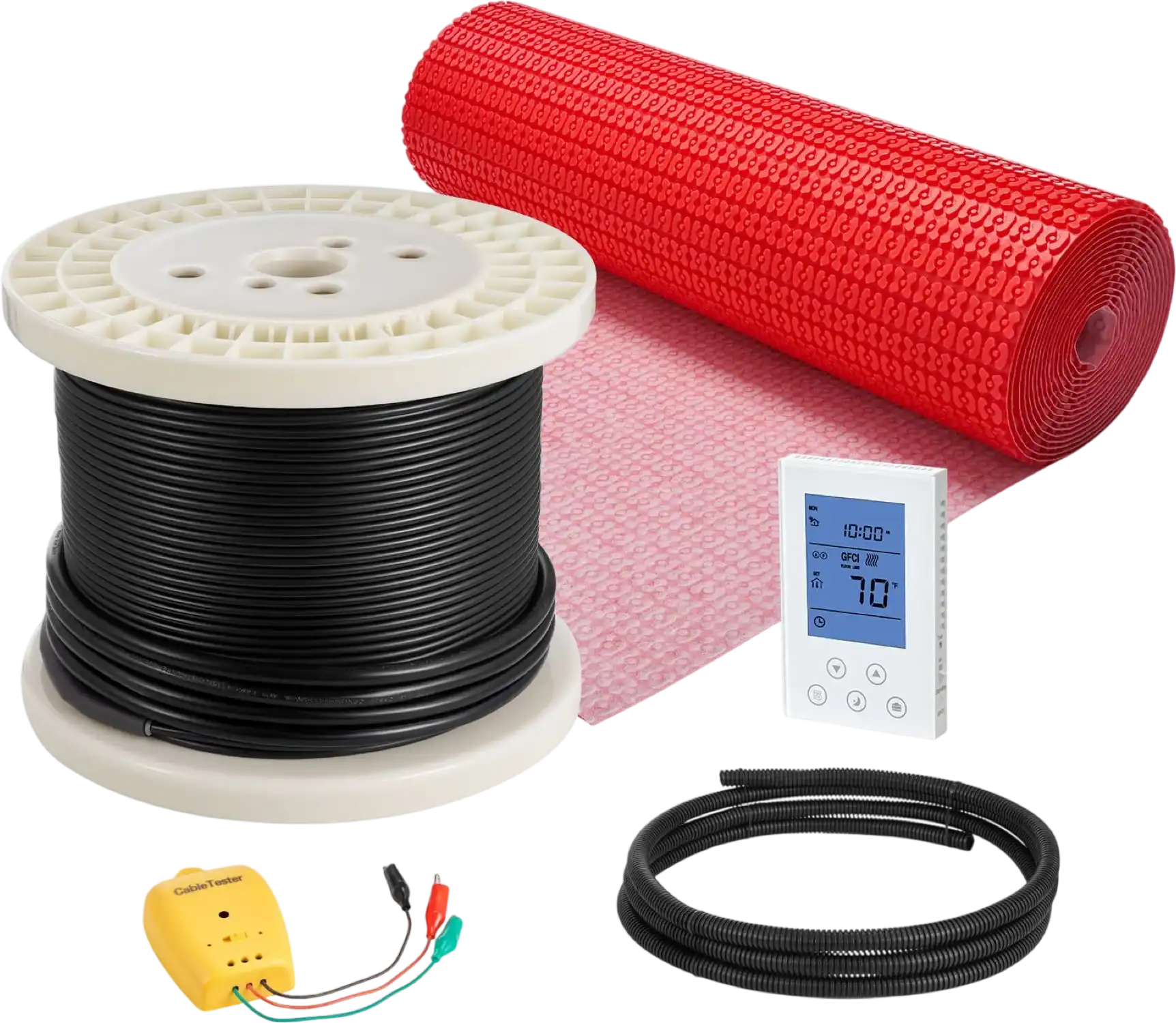 Vevor Floor Heating Mat System 100 sq. ft. with Smart Control Thermostat 120V New