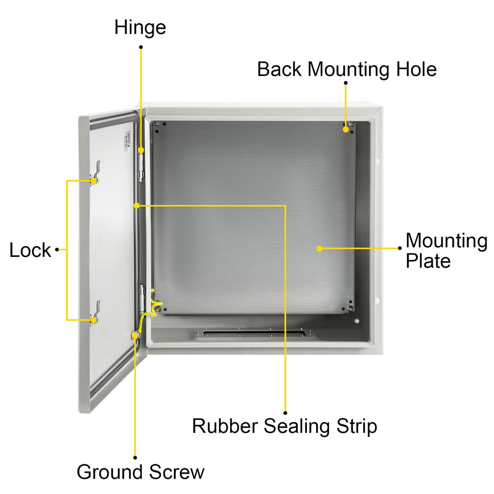 Vevor Electrical Enclosure 24" x 24" x 12" NEMA 4X Steel Box Waterproof & Dustproof New