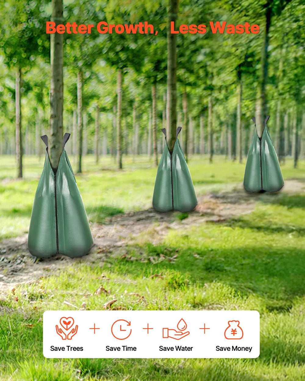 Vevor Watering Bags 20 Gal. Slow Release Refillable Drip Irrigation 25 Pack New