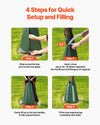 Vevor Watering Bags 20 Gal. Slow Release Refillable Drip Irrigation 25 Pack New
