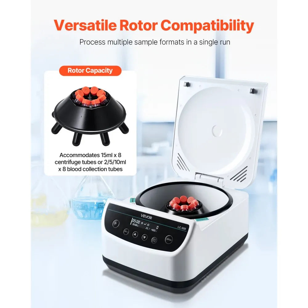 Vevor Centrifuge Machine Single Rotor 100-1900xg RCF 500-4000 RPM with Timer New