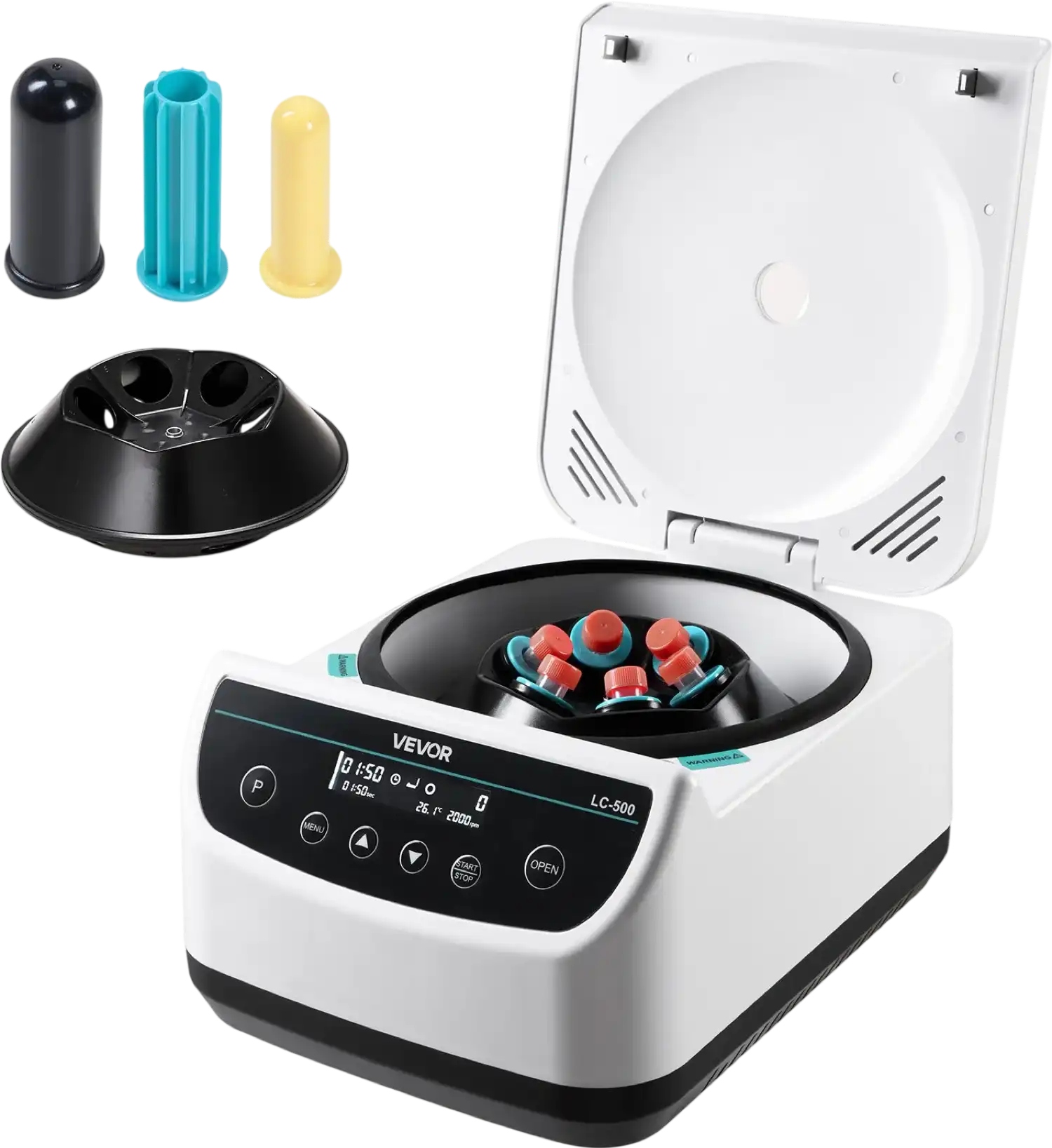 Vevor Centrifuge Machine 500-4000 RPM with Timer 2/5/10/15/50ml Tube Capacity New