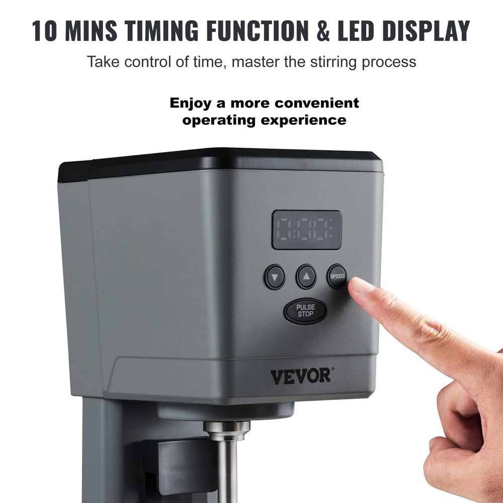 Vevor Milkshake Maker Electric Single Head Drink Blender 3-Speed 375W New