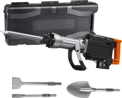 Vevor Demolition Jack Hammer with 4 Chisels 2200W 1350 BPM New