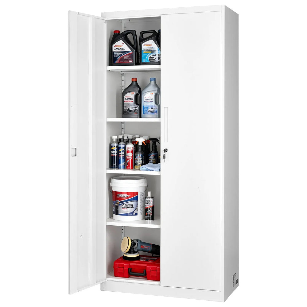 Vevor Metal Storage Cabinet 68.9 in. with 4 Adjustable Shelves Lockable New