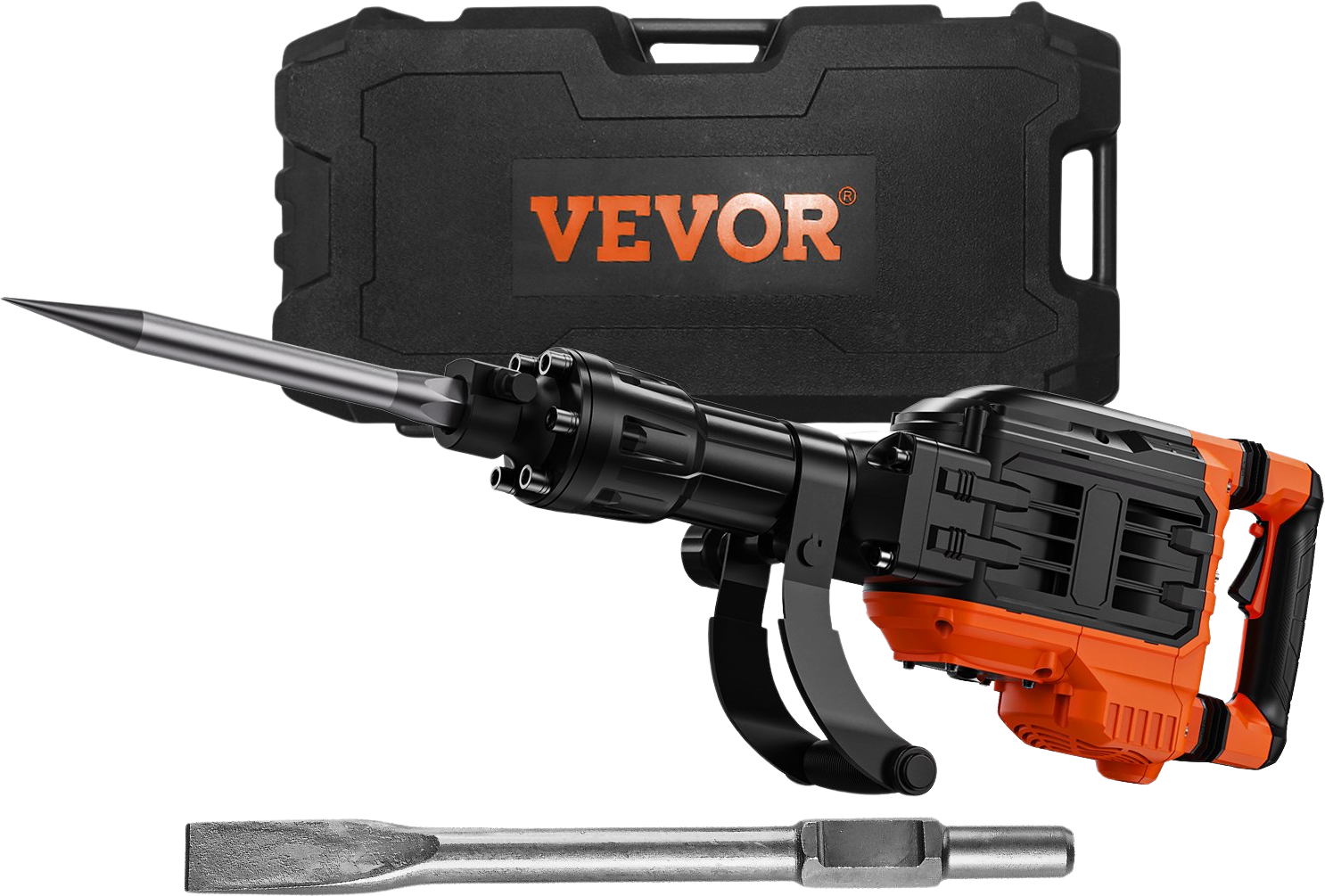 Vevor Demolition Jack Hammer with 2 Chisels 3500W 1900 BPM New