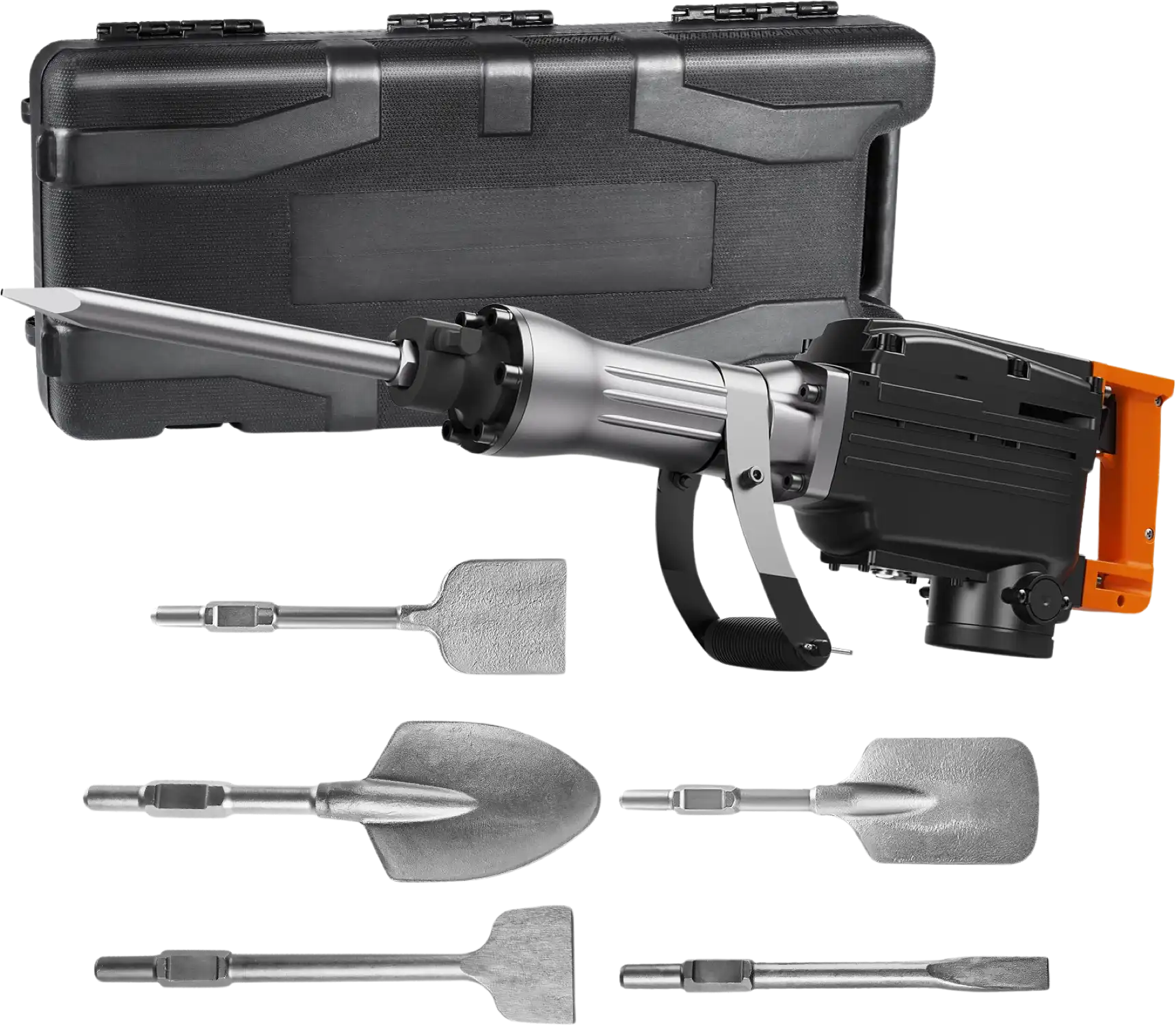 Vevor Demolition Jack Hammer with 6 Chisel Bits 2200W 1350 BPM New