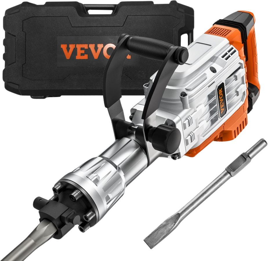 Vevor Demolition Jack Hammer Concrete Breaker 3500W Electric 2 Chisel Bits New