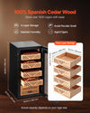 Vevor Electric Humidor Cabinet with Temp Control 4 Layers 1000 Cigar Capacity New