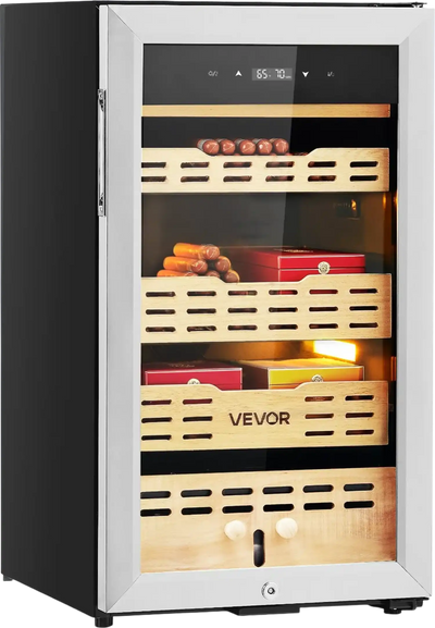 Vevor Electric Cigar Humidor Cabinet with Compressor Cooling Temp Control 450 Capacity New