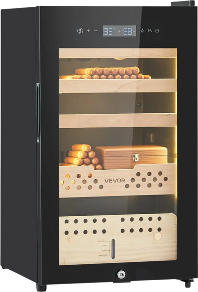 Vevor Electric Humidor 70L 400 Count Cabinet Compressor Cooling Humidity Temp Control New