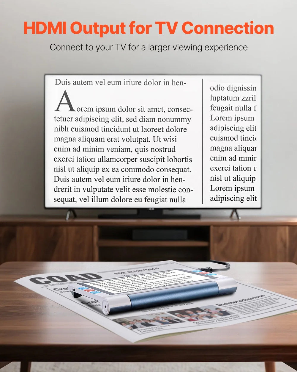 Vevor Digital Magnifier Electronic Reading Aid 2-20x Zoom with 8" Touchscreen New