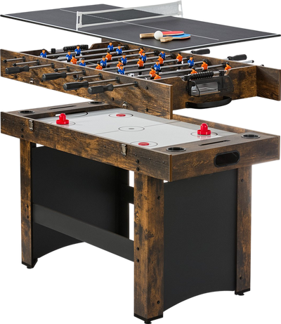 Vevor Game Table 3-in-1 Air Hockey Ping Pong Foosball Combo 54