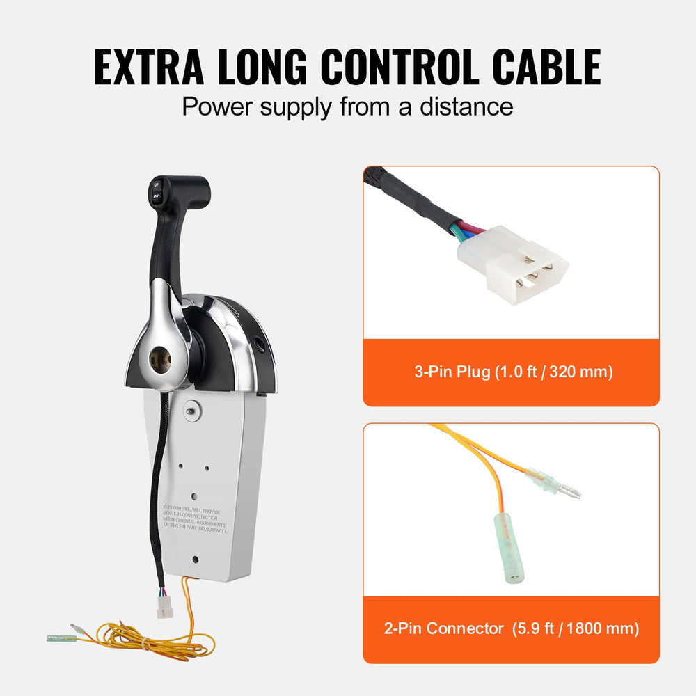 Vevor Boat Throttle Top-Mounted Outboard Remote Control Box for Mercury PT 2-Stroke New