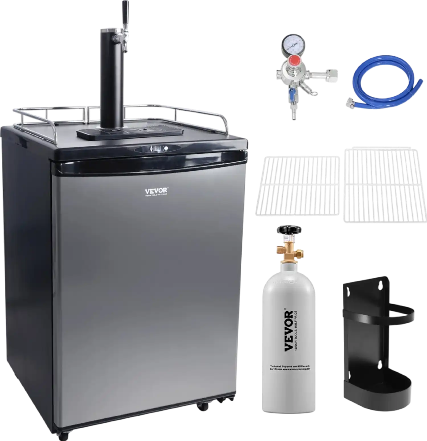 Vevor Kegerator Single Tap Draft Beer Dispenser Full Size Keg Fridge Adjustable Temperature New