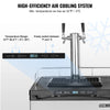 Vevor Beer Kegerator Dual Tap Draft Dispenser Full Size Keg Refrigerator New