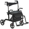 Vevor 2 in 1 Rollator Walker and Wheelchair Folding 300 Lbs Capacity with Adjustable Handle and All Terrain Wheels New