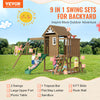 Vevor Wooden Swing Set 9-In-1 Outdoor Playground Set with Slide New