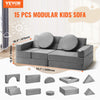 Vevor Play Couch 15pcs Modular Kids Foam Sofa with High-Density 25D Sponge New