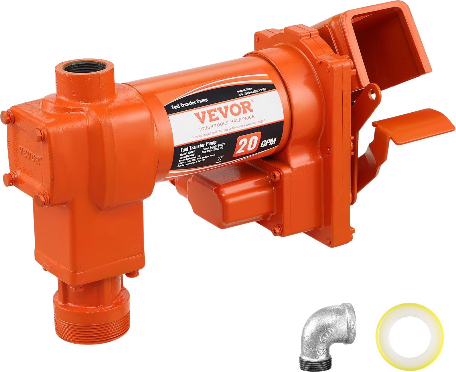 Vevor Fuel Transfer Pump with Fuel Collection Box 20 GPM 12V DC New