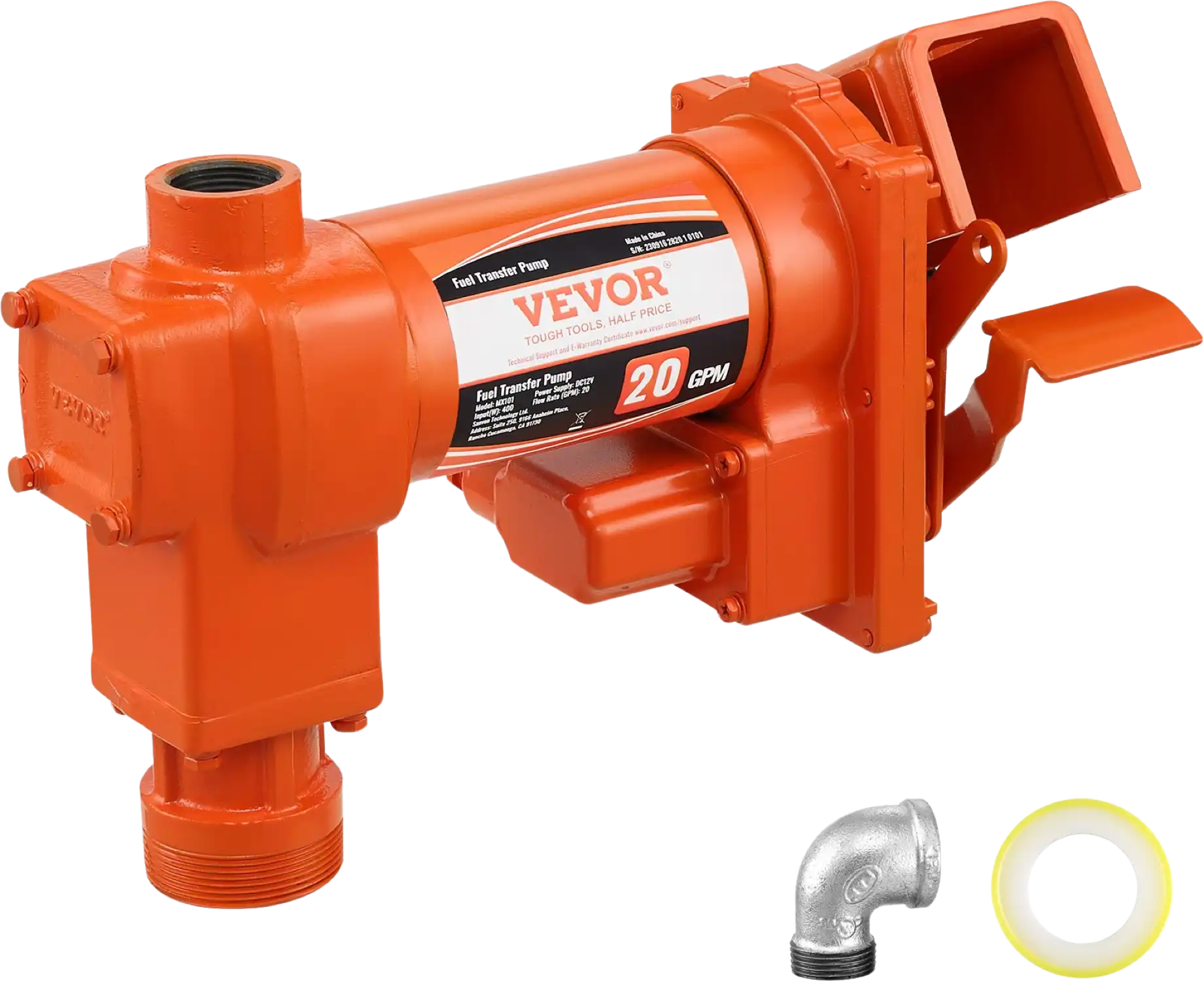 Vevor Fuel Transfer Pump with Fuel Collection Box 20 GPM 12V DC New