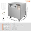 Vevor Commercial Refrigerator 7.4 Cu. Ft. Single Door Worktop Prep Station with Lock New