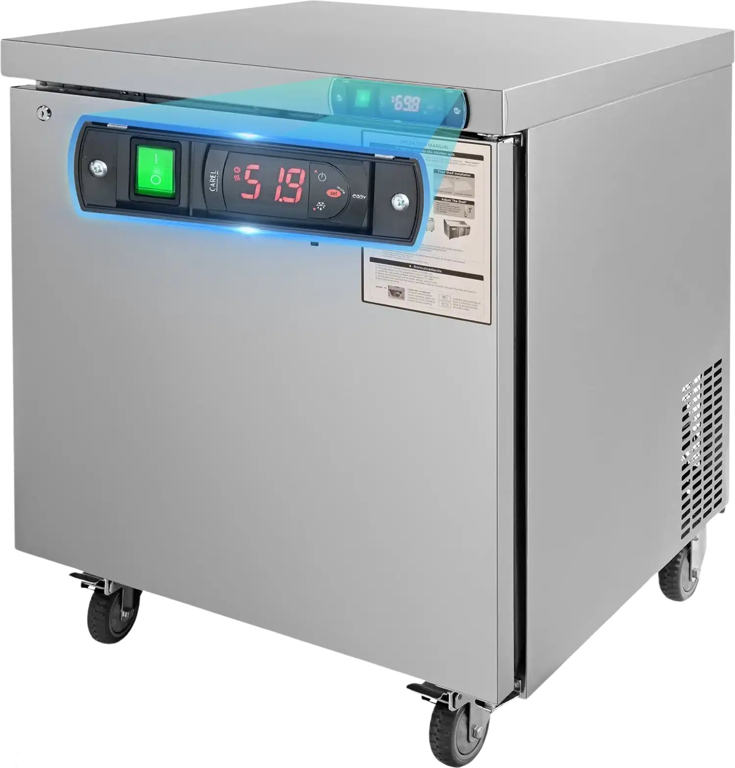 Vevor Commercial Refrigerator 7.4 Cu. Ft. Single Door Worktop Prep Station with Lock New
