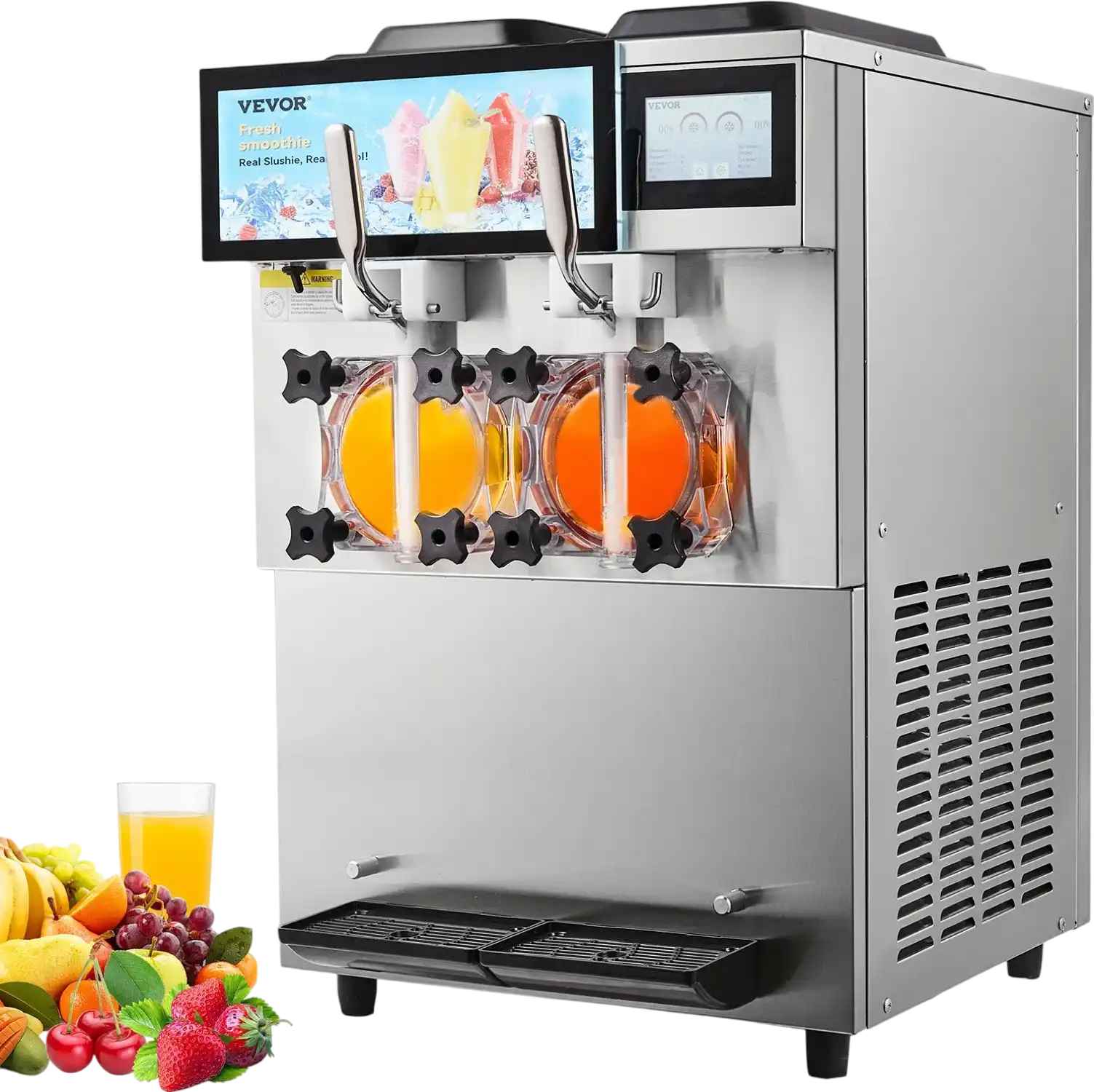 Vevor Commercial Slushy Machine 3.17 Gal. Double Tanks with Touchscreen New