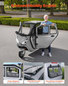 Vevor Enclosed Mobility Scooter 3-Wheel 15 MPH 37 Mile Range 1500W New