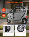 Vevor Enclosed Mobility Scooter 3-Wheel 15 MPH 37 Mile Range 1500W New