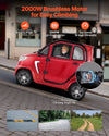 Vevor Enclosed Mobility Scooter 4-Wheel 15 MPH 45 Mile Range 2000W New