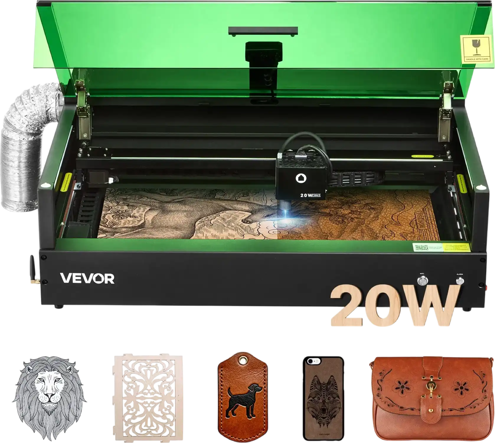 Vevor Laser Engraver 20W with Enclosure Camera 19.7