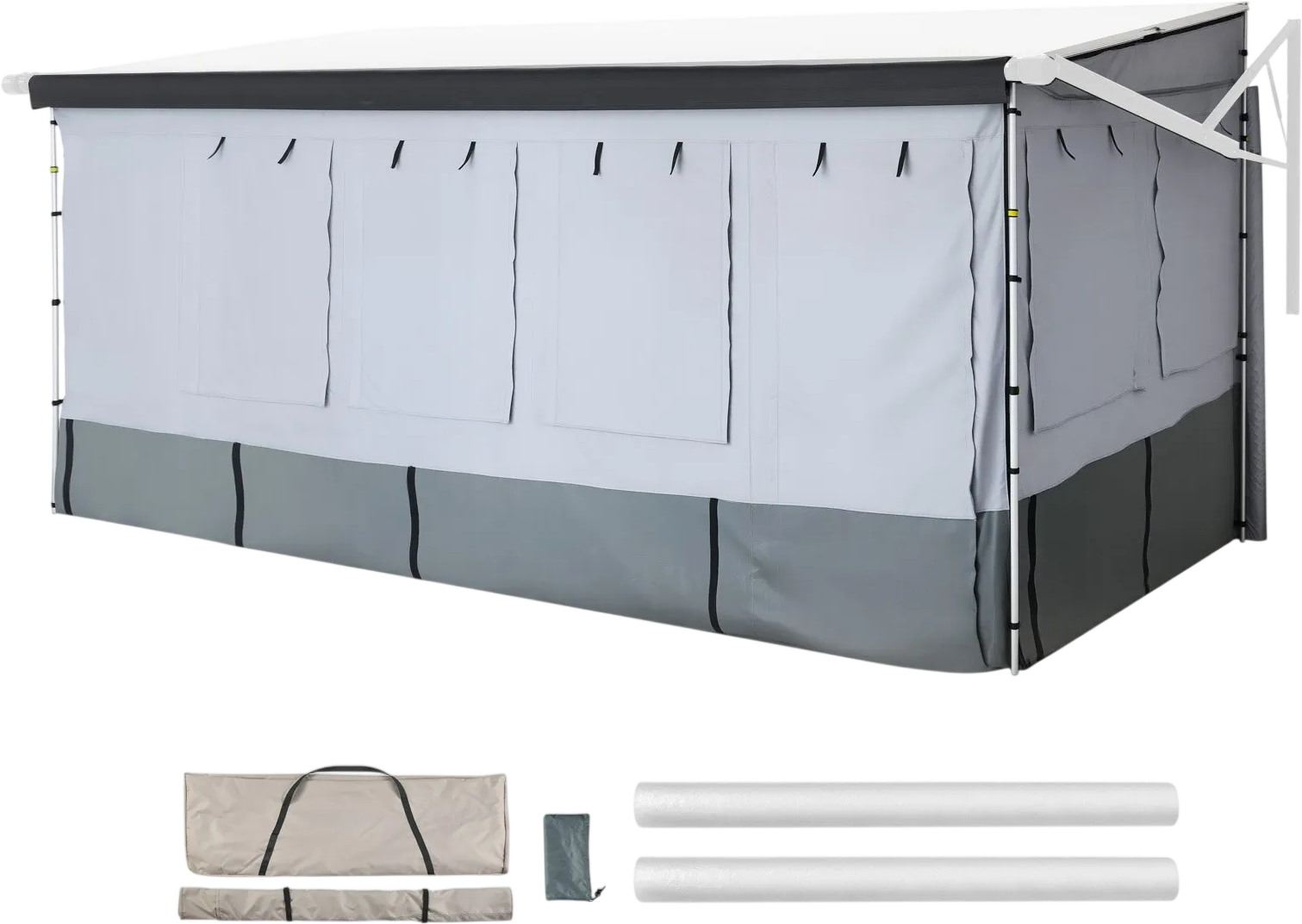 Vevor RV Awning Sun Shade Room with Door and Mesh Windows for 18-19 ft. Awnings New