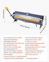 Vevor Box and Pan Brake 48" Sheet Metal Bender 16-Gauge Capacity with 16 Fingers 0-135° New