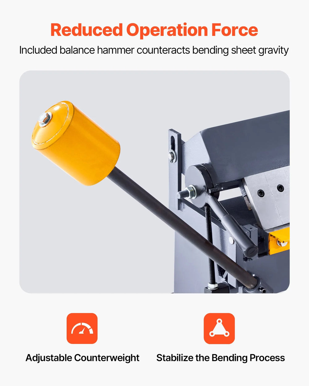 Vevor Box and Pan Brake 50" Sheet Metal Bender 16-Gauge Capacity with 16 Fingers 0-135° New