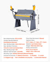 Vevor Box and Pan Brake 48" Sheet Metal Bender 12-Gauge Capacity with 8 Fingers 0-135° New