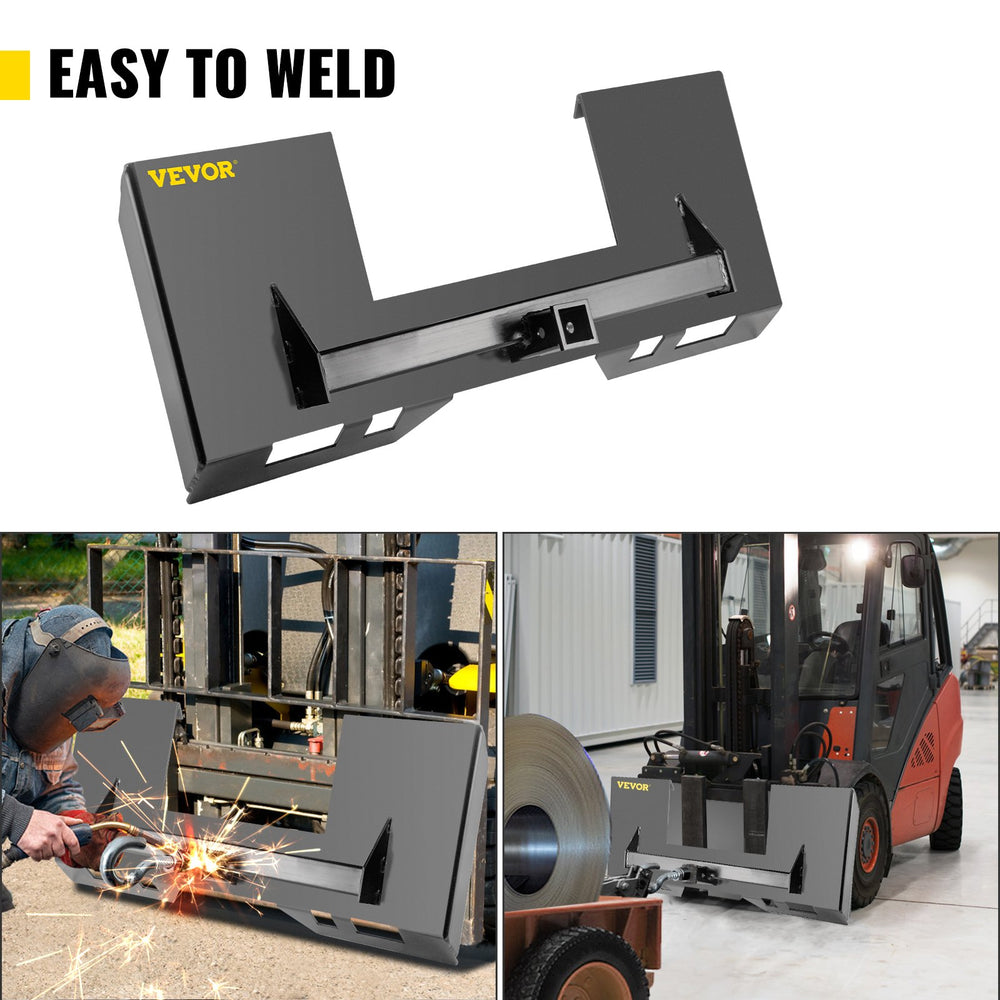 Vevor Universal Skid Steer Mount Plate 1/4" Thick 3000 Lbs Capacity Quick Attach New